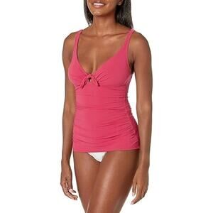 Gottex Women's Cherry Standard Dandy Bow Tie V-Neck Tankini Top Size 34D